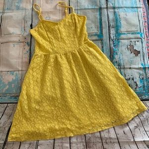 Yellow sundress with spaghetti straps